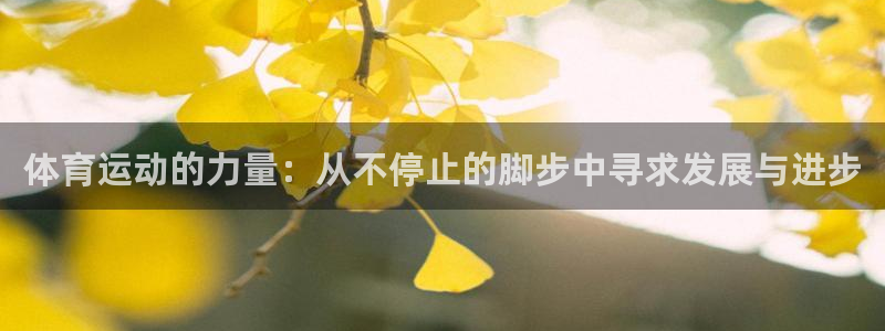 bbin视讯：体育运动的力量：从不停止的脚步中寻求发展与进步