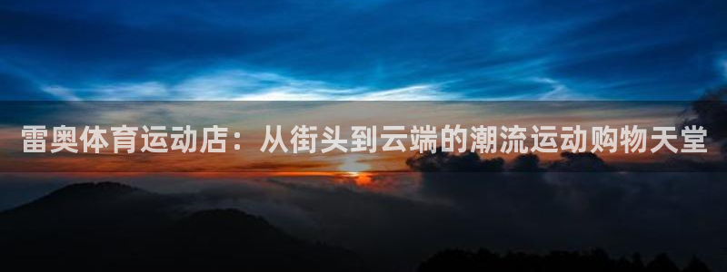 bbin视讯：雷奥体育运动店：从街头到云端的潮流运动购物天堂