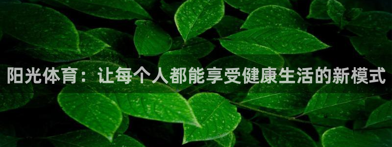 bbin视讯游戏平台：阳光体育：让每个人都能享受健康生活的新模式